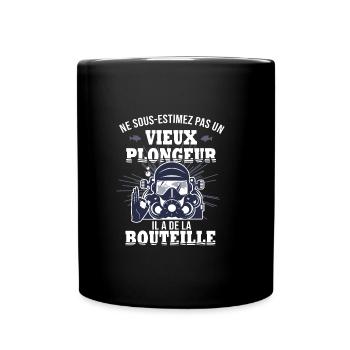 Anniversaire plongée un vieux plongeur drôle - Mug uni - noir - Devant
