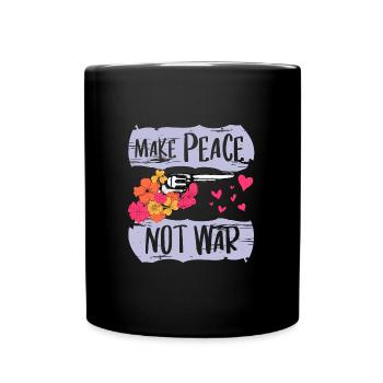 Peace Love Peace Symbol for Love Peace - Full Colour Mug - black - Front