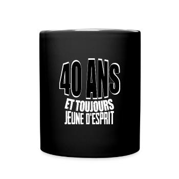 40 ans maillot anniversaire cadeau homme humour - Mug uni - noir - Devant