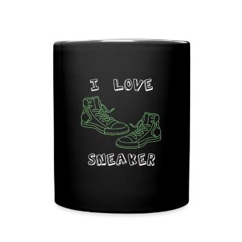 I Love Sneaker - Tasse einfarbig - Schwarz - Vorne