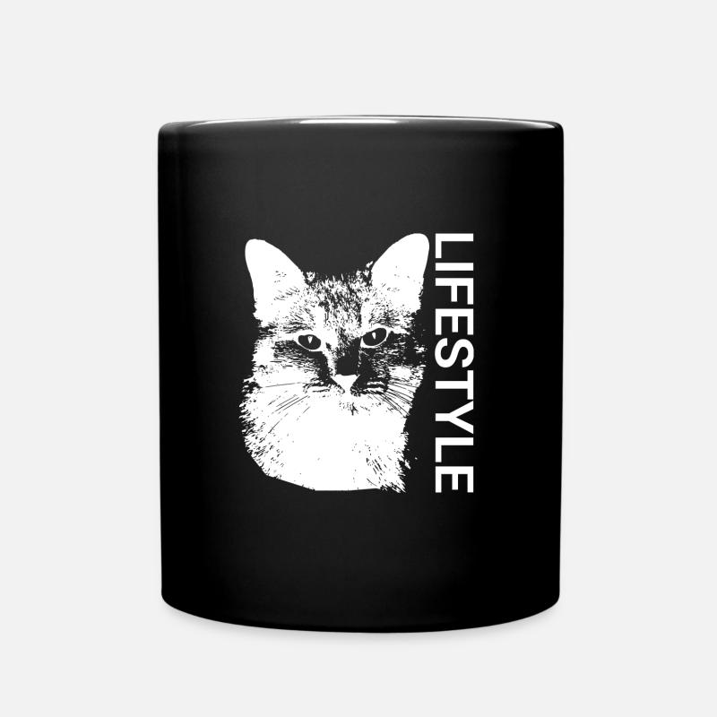 Purrfect Cat Lifestyle - Tasse einfarbig - Schwarz