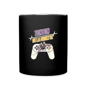 Tonton de la manette gamer idée cadeau humour - Mug uni - noir - Devant