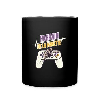 Parrain de la manette t-shirt idée cadeau gamer - Mug uni - noir - Devant