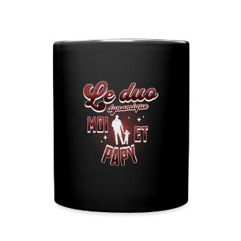 Papy et petit fils humour cadeau pour grand-père - Mug uni - noir - Devant