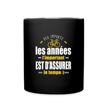 Velos Cadeau Anniversaire velo Humour cycliste - Mug uni - noir - Devant