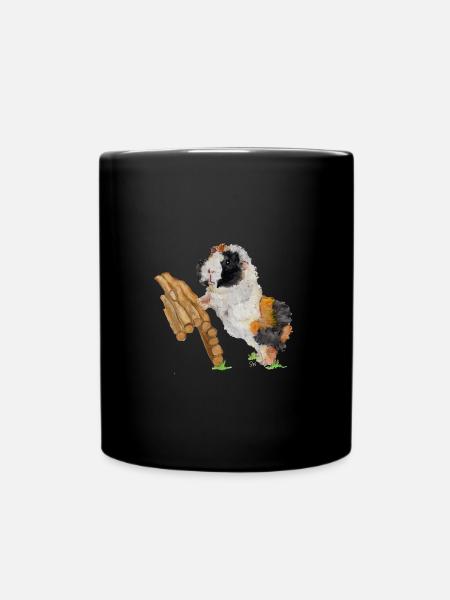 Meerschweinchen - Tasse einfarbig - Schwarz