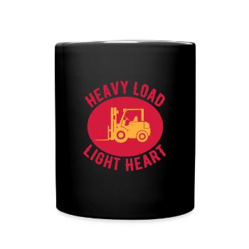 forklift quote heavy - Mug uni - noir - Devant
