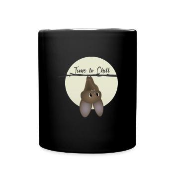Chauve-souris - Il est temps de se détendre - Mug uni - noir - Devant