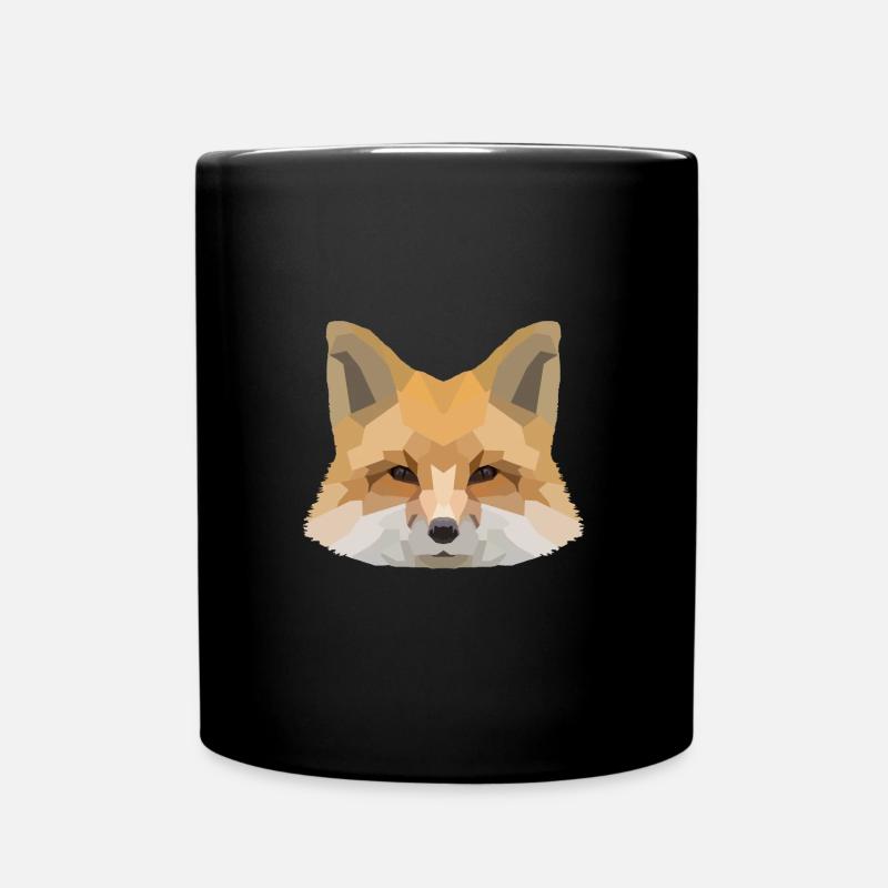 Tête de renard - Mug uni - noir