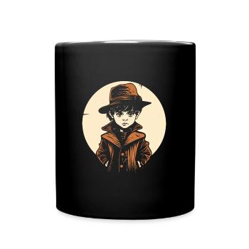 Petit détective - Mug uni - noir - Devant