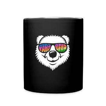Papa Ours - Fête des Pères - Cadeau - Arc-en-ciel - Mug uni - noir - Devant