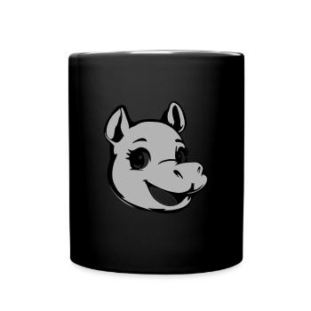 Hippo - Tasse einfarbig - Schwarz - Vorne