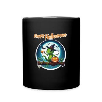 Wizard Gecko - Halloween - Full Colour Mug - black - Front