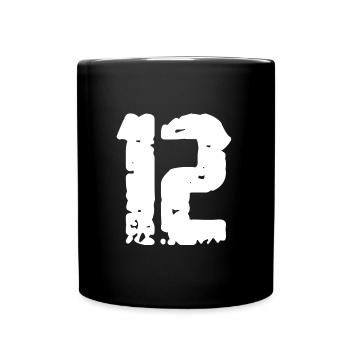 12 Nombre Vintage - Mug uni - noir - Devant