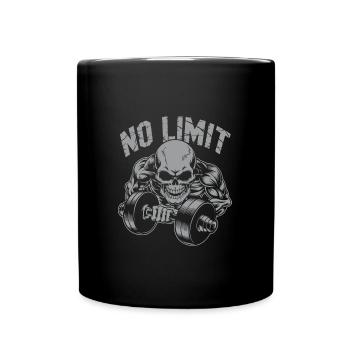 Entraînement de musculation du crâne et No Limit - Mug uni - noir - Devant
