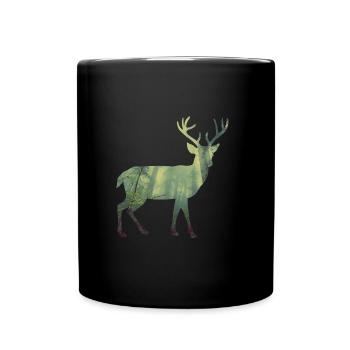cerf - Mug uni - noir - Devant