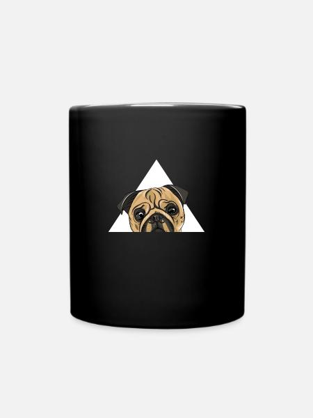 Pug Triangle Pug Dog Chien - Mug uni - noir