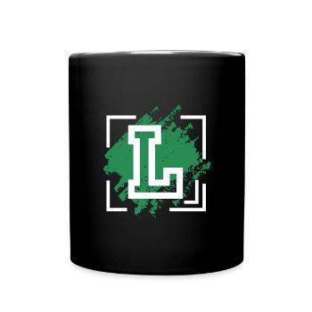 Letter [L] Graffiti - Full Colour Mug - black - Front