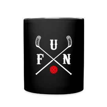 floorball floorball floorball logo - Full Colour Mug - black - Front