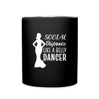 Soziale Distanz Humorvolle Person Geschenk - Tasse einfarbig - Schwarz - Vorne