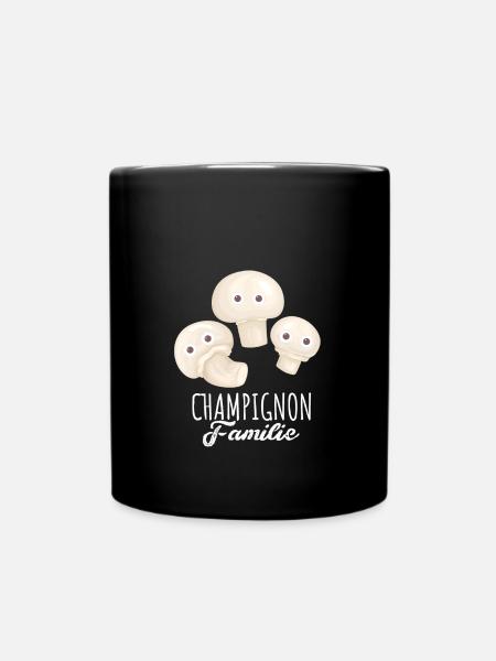 Famille de champignons,Champignons,Champignons,Champignons - Mug uni - noir