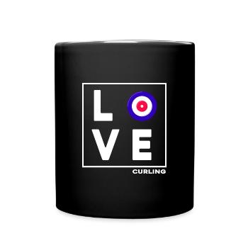 curling eisstockschießen curlingstein curling-love - Tasse einfarbig - Schwarz - Vorne
