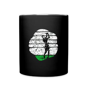 Golf voiturette de golf Golf sur terrain de golf - Mug uni - noir - Devant