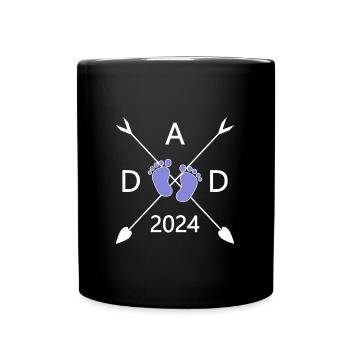 Papa 2024 | Dad 2024 - Tasse einfarbig - Schwarz - Vorne