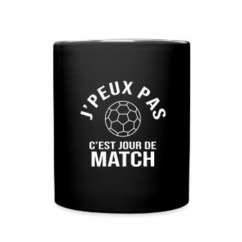 handball je peux pas c est match handball - Mug uni - noir - Devant