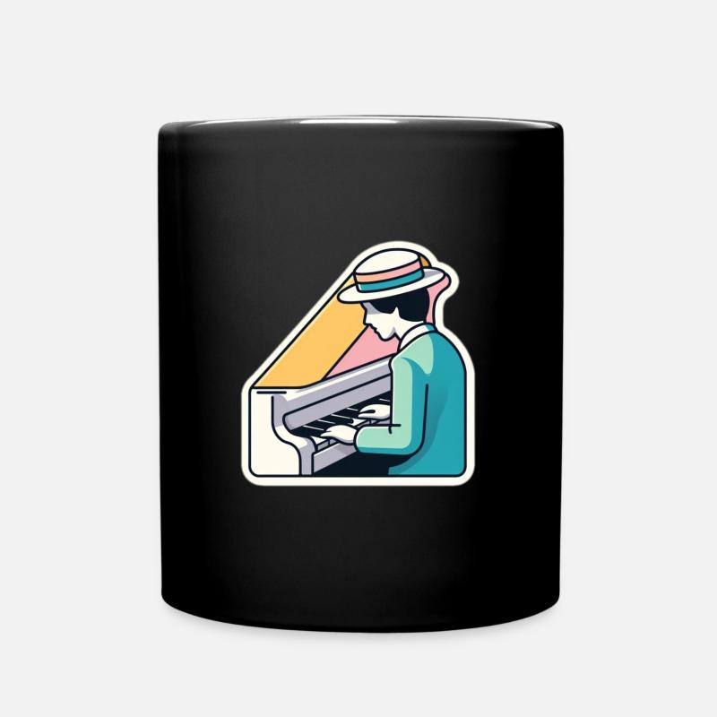Petal Klavier - Tasse einfarbig - Schwarz