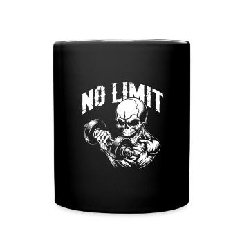 Entraînement de musculation du crâne et No Limit - Mug uni - noir - Devant