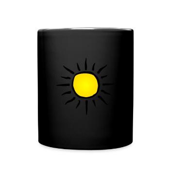 Soleil Jaune - Mug uni - noir - Devant