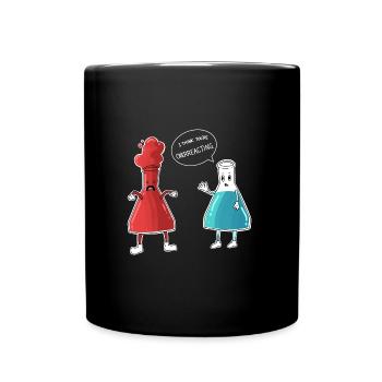 Tube à essai fou de cadeau de chimie drôle - Mug uni - noir - Devant