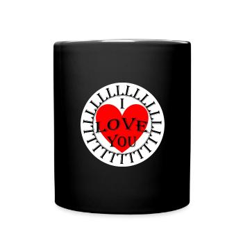 Ich liebe dich - Full Colour Mug - black - Front