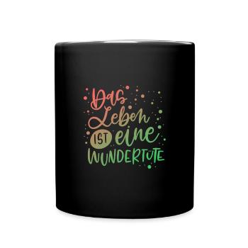 Das Leben ist eine Wundertüte - Full Colour Mug - black - Front