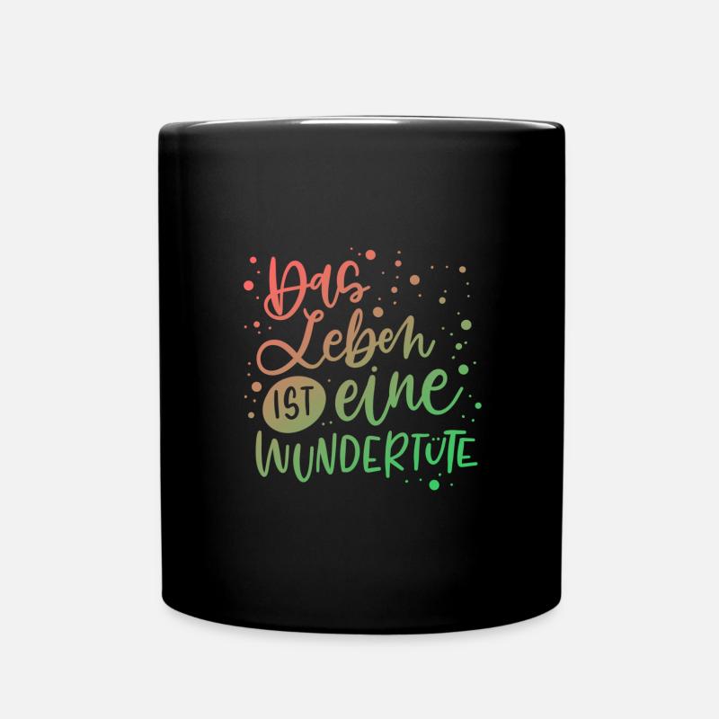 Das Leben ist eine Wundertüte - Full Colour Mug - black