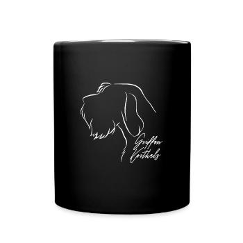 GRIFFON KORTHALS chien chiens chien de chasse Wilsigns - Mug uni - noir - Devant