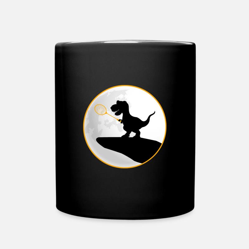 badminton federball badminton-dino TRex saurus - Tasse einfarbig - Schwarz