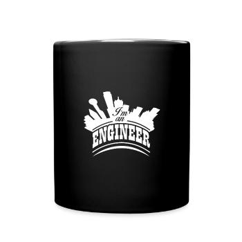Engineers build cities - Full Colour Mug - black - Front