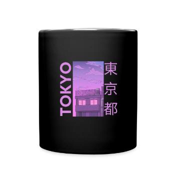 Tokyo Japan, Magenta - Tasse einfarbig - Schwarz - Vorne