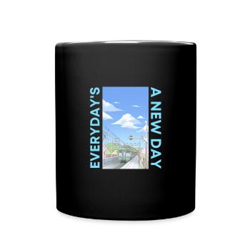 Chaque jour est un nouveau jour - Mug uni - noir - Devant