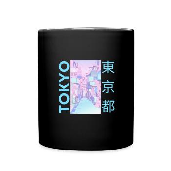 Tokyo Japon, Bleu - Mug uni - noir - Devant