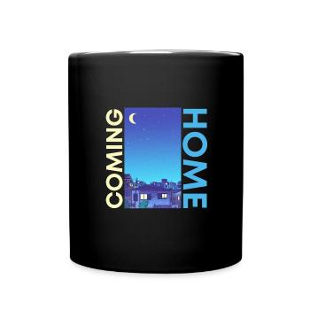 Retour à la maison bicolore - Mug uni - noir - Devant