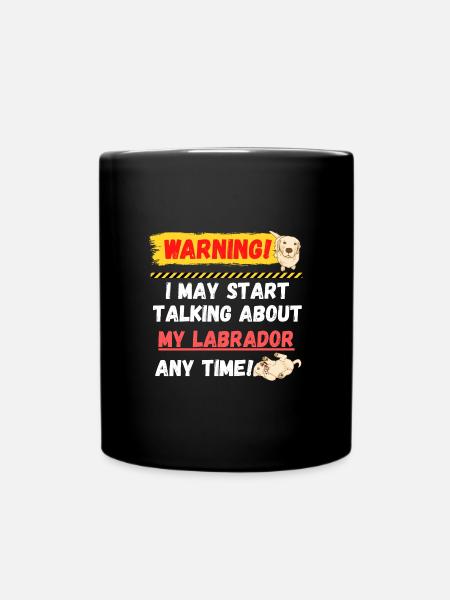 Avertissement Labrador - Mug uni - noir