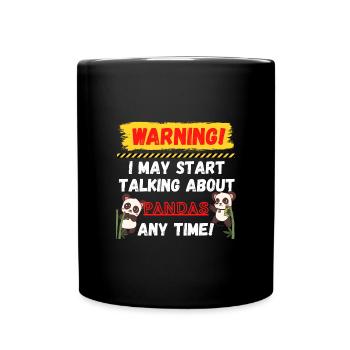 Warning Pandas - Full Colour Mug - black - Front