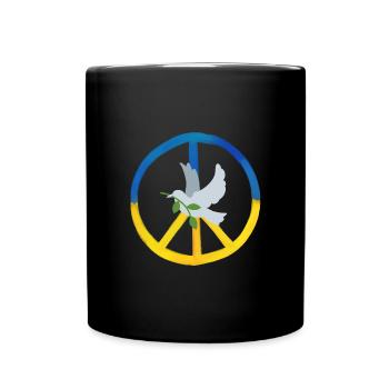 Peace Ukraine - Full Colour Mug - black - Front