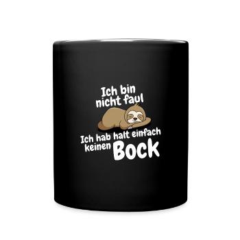 kein bock - Tasse einfarbig - Schwarz - Vorne