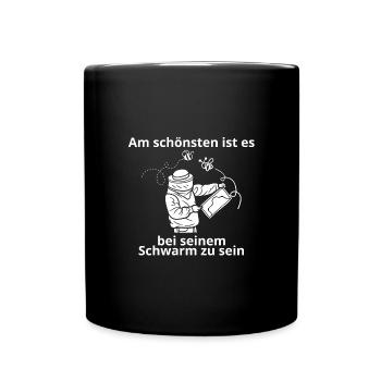 Imker Schwarm - Tasse einfarbig - Schwarz - Vorne