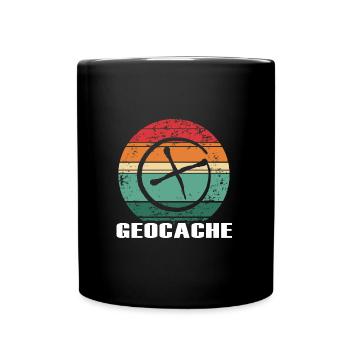 geocache geocacher schnitzeljagd-sunset - Tasse einfarbig - Schwarz - Vorne