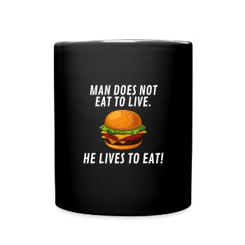 Manger - Mug uni - noir - Devant